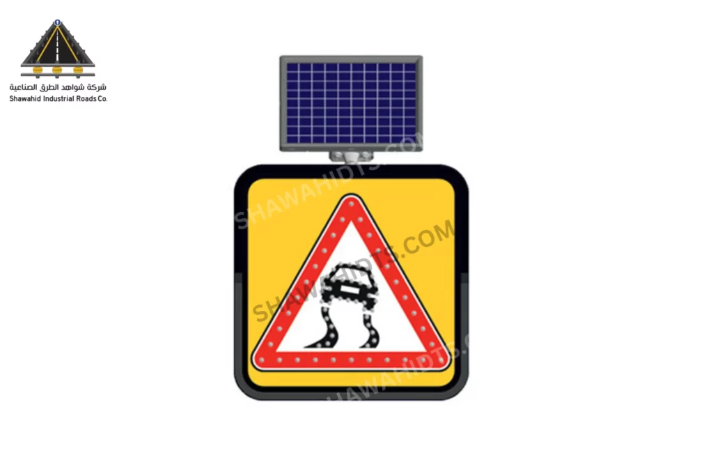 Traffic accidents - solar road sign - traffic safety - Shawahid