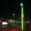 Illuminated traffic light poles
