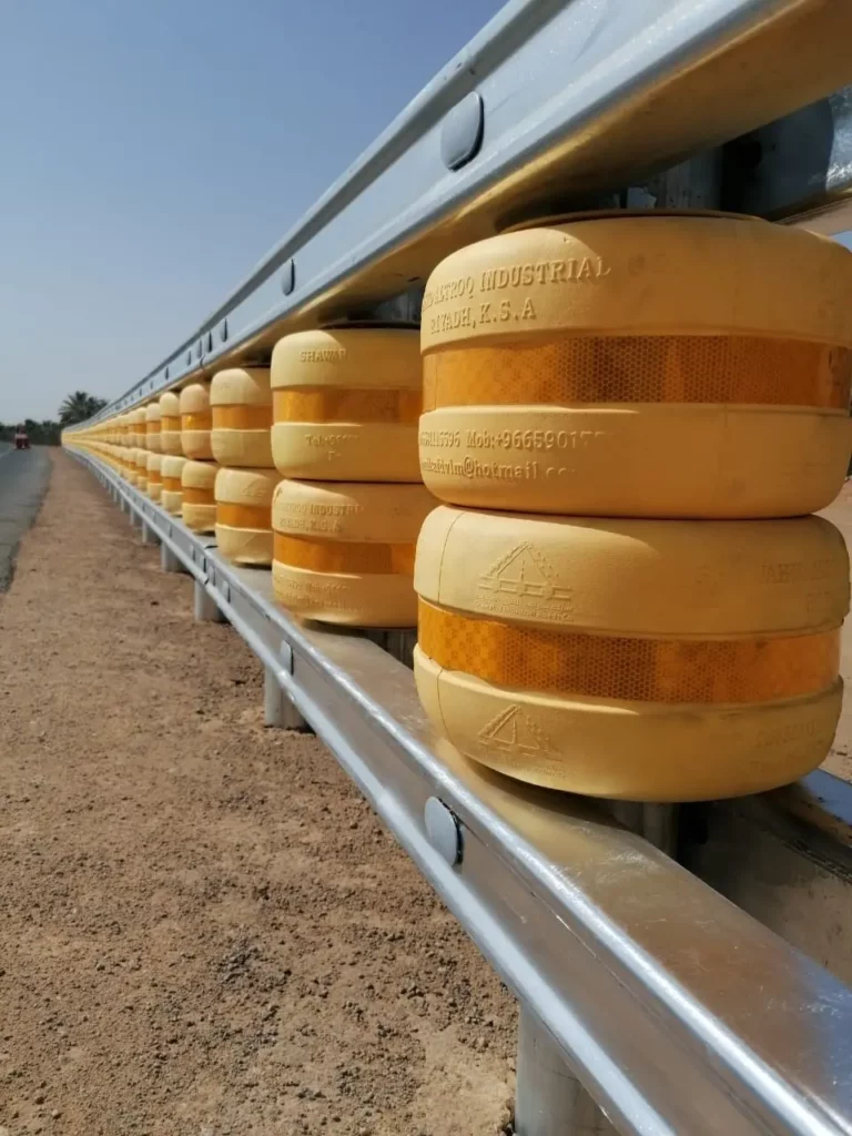 safety roller barrier in traffic safety