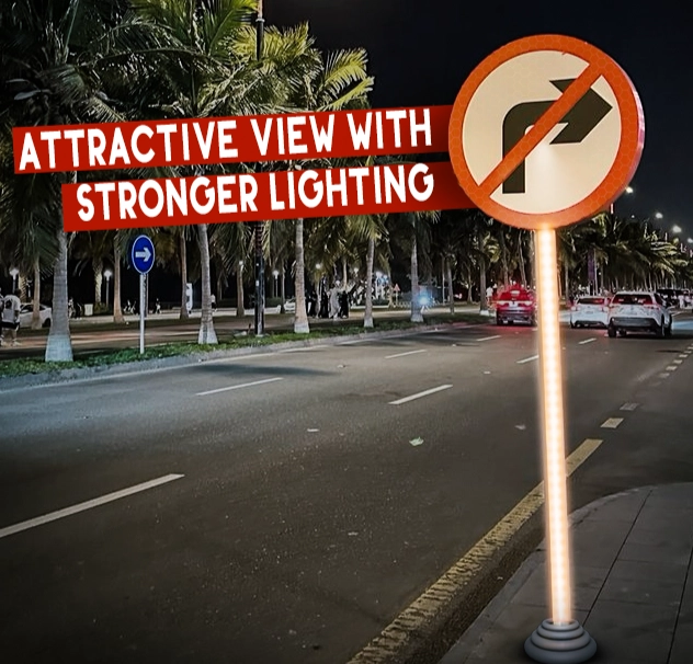 illuminated poles - traffic control