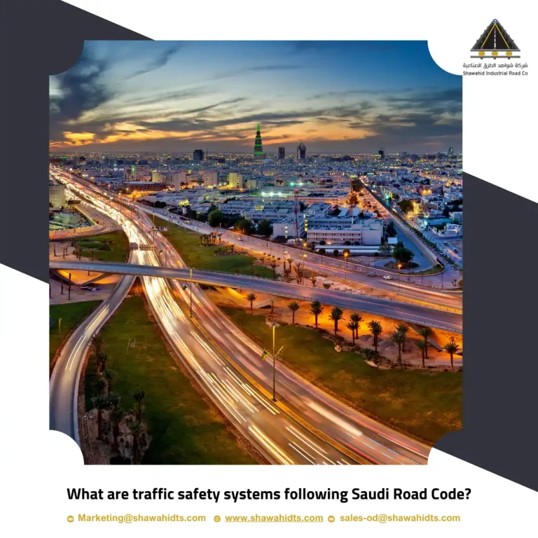 What are traffic safety systems following Saudi Road Code?