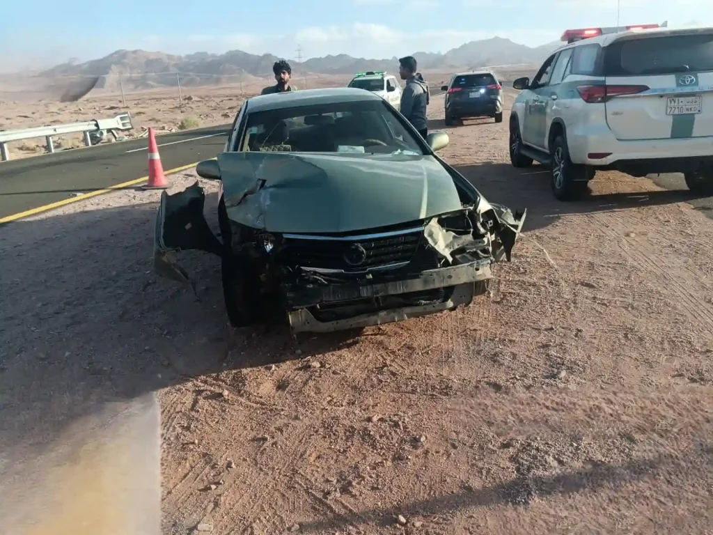 guardrail terminal saved the accident