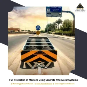 Full Protection of Medians Using Concrete Attenuator Systems