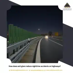 How does anti glare reduce nighttime accidents on highways?